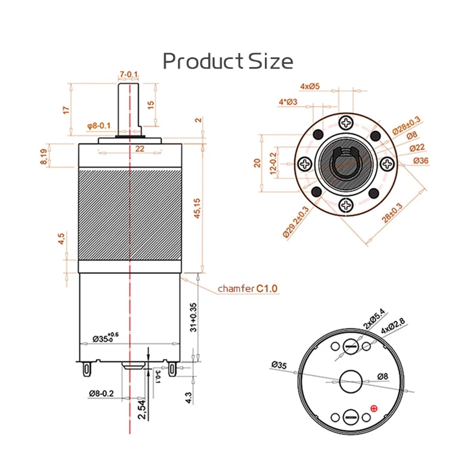 Arrancador de engranaje planetario de CC en miniatura, 24 V, 60 RPM, 36GP-3530, velocidad ajustable, alto par, con escobillas Motor Drivers