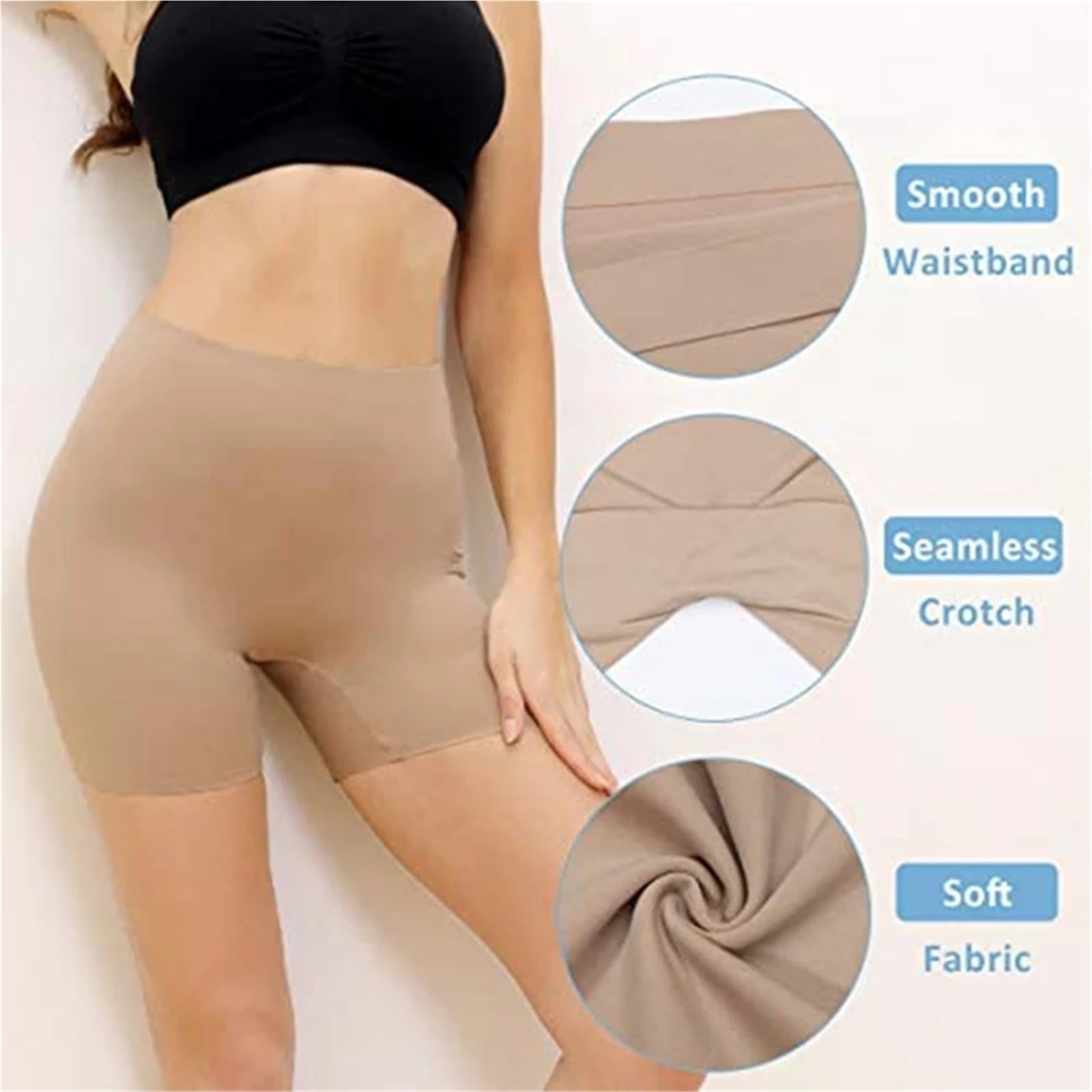 Pancera Contenitiva Mutandine modellanti più sottili for la coscia 3 pezzi for le donne Pantaloncini a vita alta for il controllo della pancia Cincher Cintura modellante for il corpo senza cuciture In