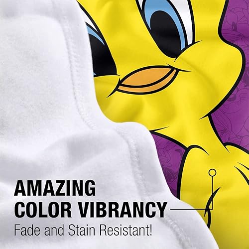 Miniatura 2 de LOGOVISION Looney Tunes - Manta de forro polar de 60 x 80 pulgadas, diseño de pájaro Tweety