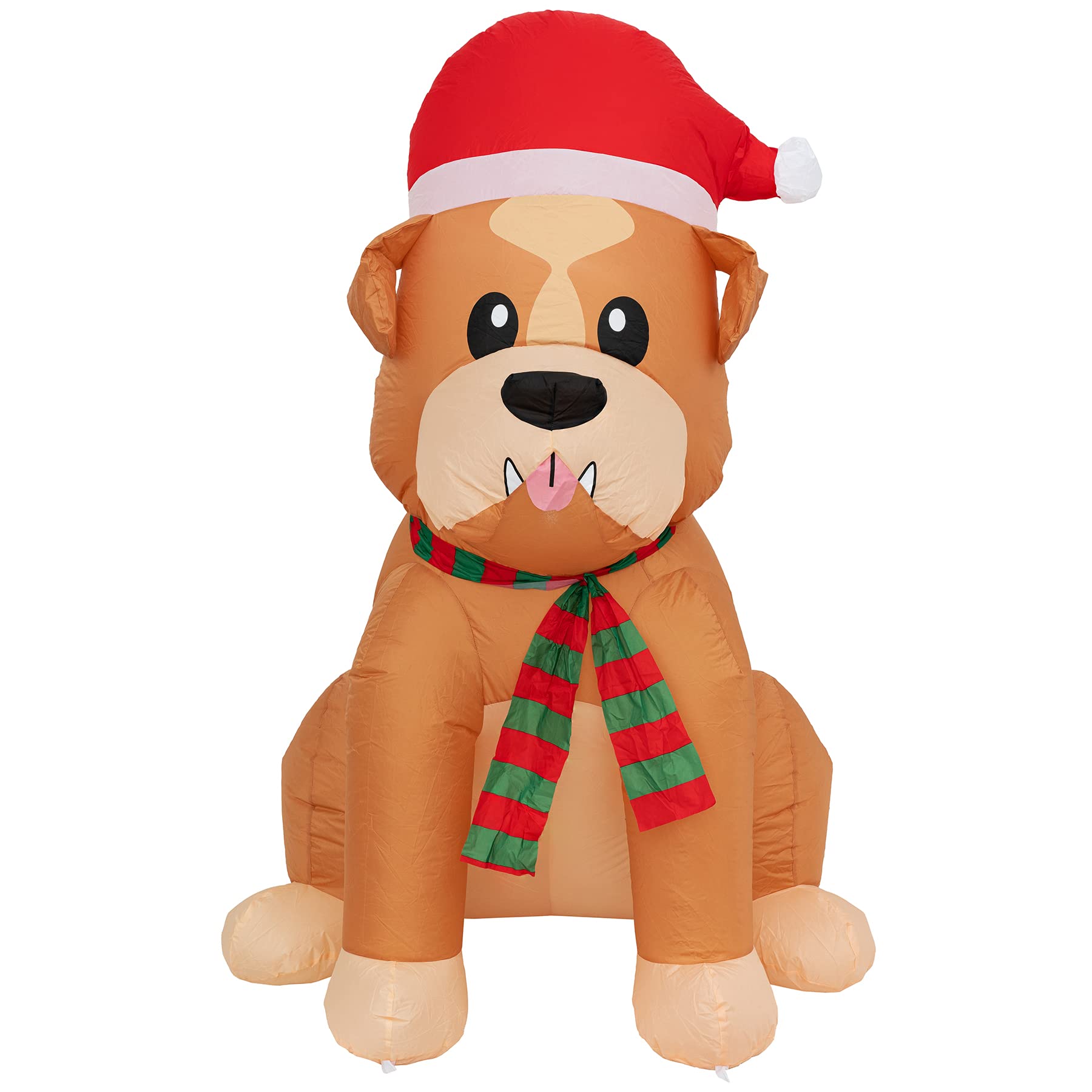 Buy Holidayana Christmas Inflatables Large 5 ft Santa Hat Bulldog