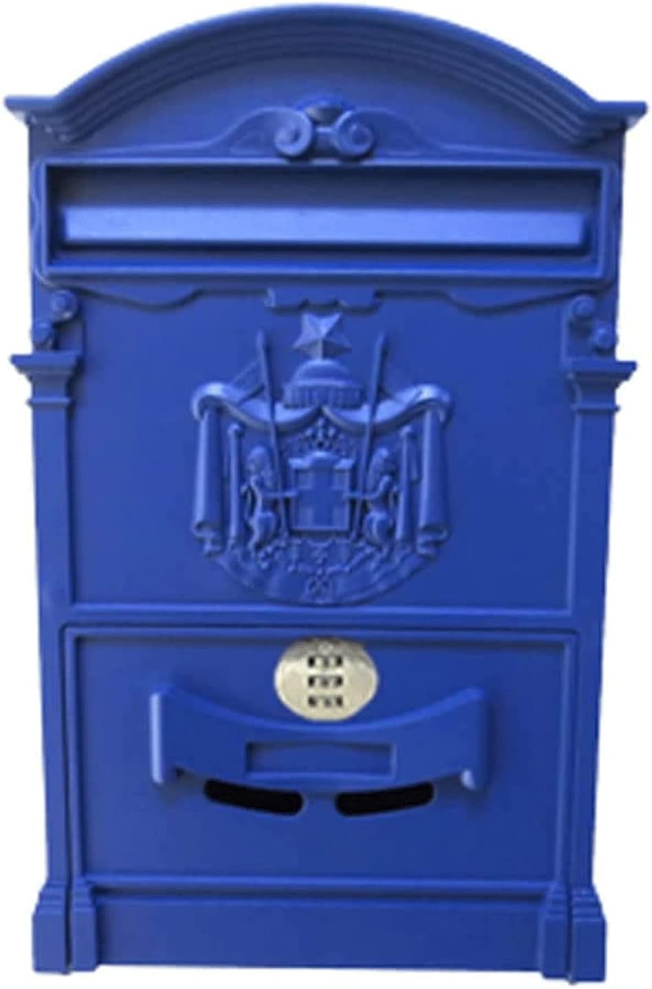 Exquisite Mailbox Classic Mailbox Wall Mount Post Box Creative Aluminum Drop Box Metal with Lock Mail Boxes Safe and Secure Parcel Box Safer