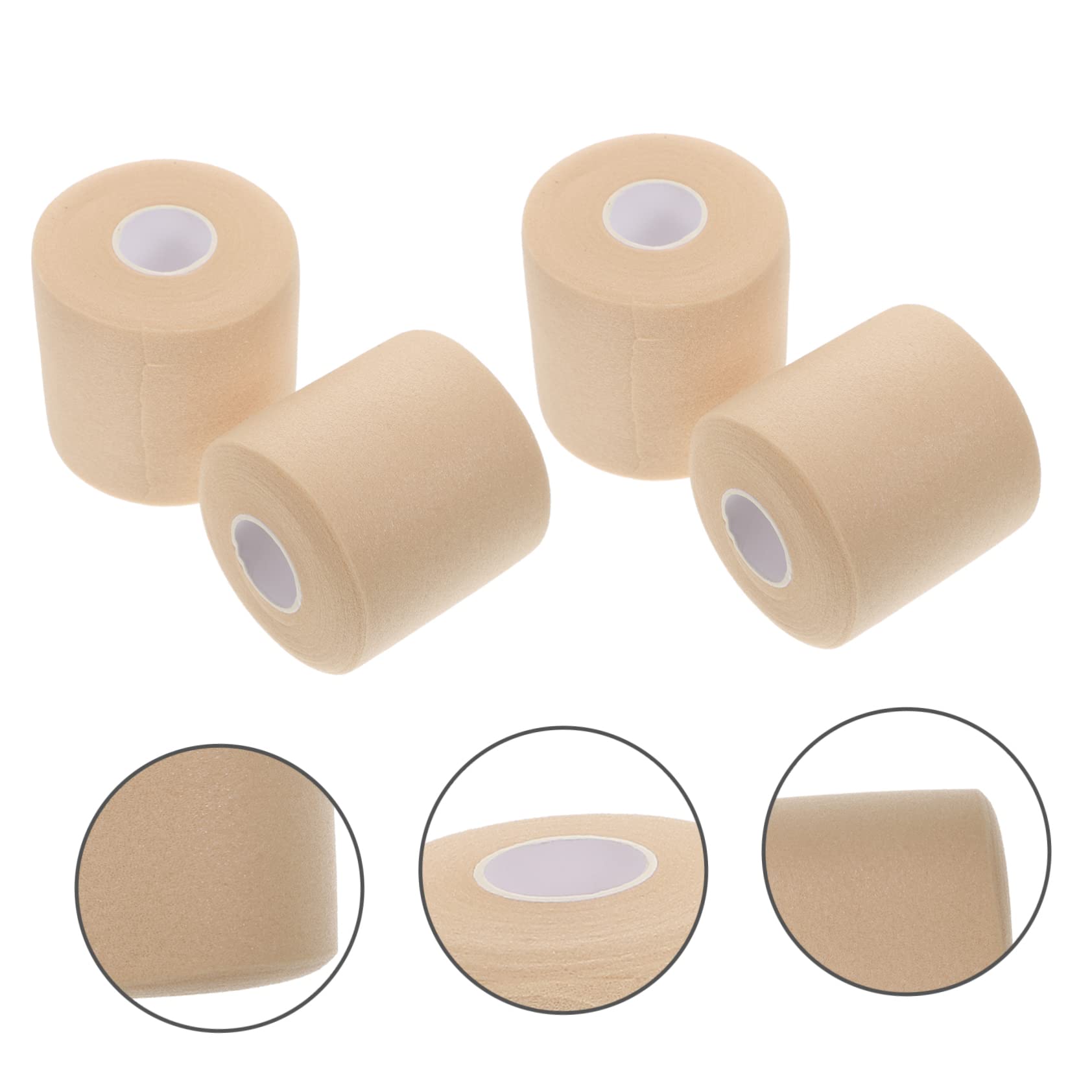 KOMBIUDA Body Tape for Skin 4pcs Sports Tapes Pre-wrap Shock-Absorption Films for Men Women High Strength Sponge Films
