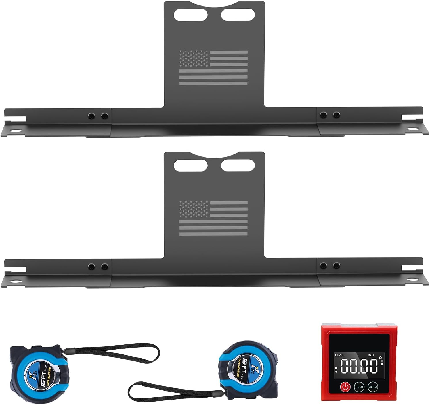 Wheel Alignment Tool – Toe Alignment Plates with Digital Angle Finder, Heightened Design, 2 Imperial Tape Measures, Fits Most Cars, Trucks, and SUVs