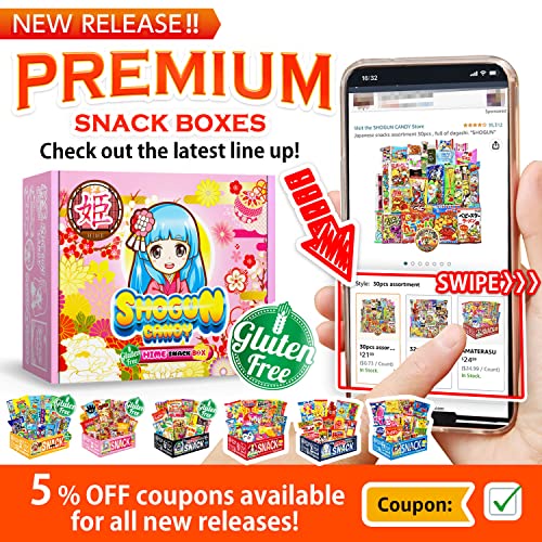 Japanese Snacks Assortment 30Pcs , Full Of Dagashi. "Shogun" #TOP1