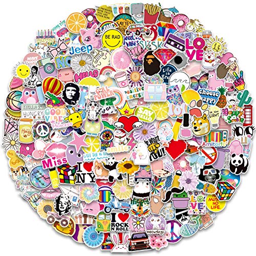 Stickers for Water Bottles 200 PCS - Funny Cute Stickers for Teens,Girls,Boys,Adults - Decals Perfect for Laptop,Phone,Hydro Flask,Waterbottle,Luggage