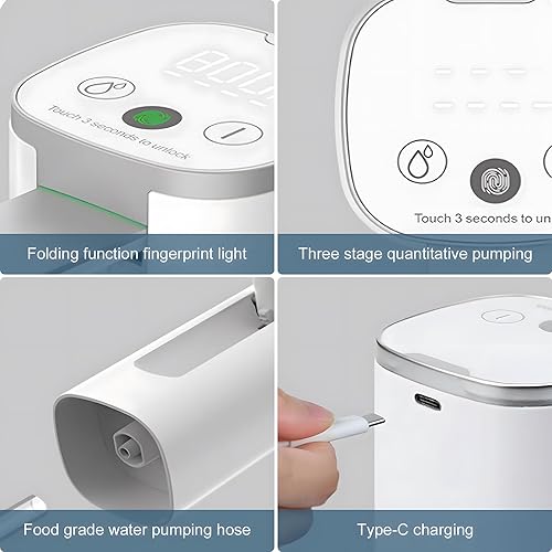 Miniatura 4 de RESOME Dispensador de agua de 5 galones, dispensador de agua para botella de 5 galones, bomba de agua para jarra de 5 galones, carga portátil