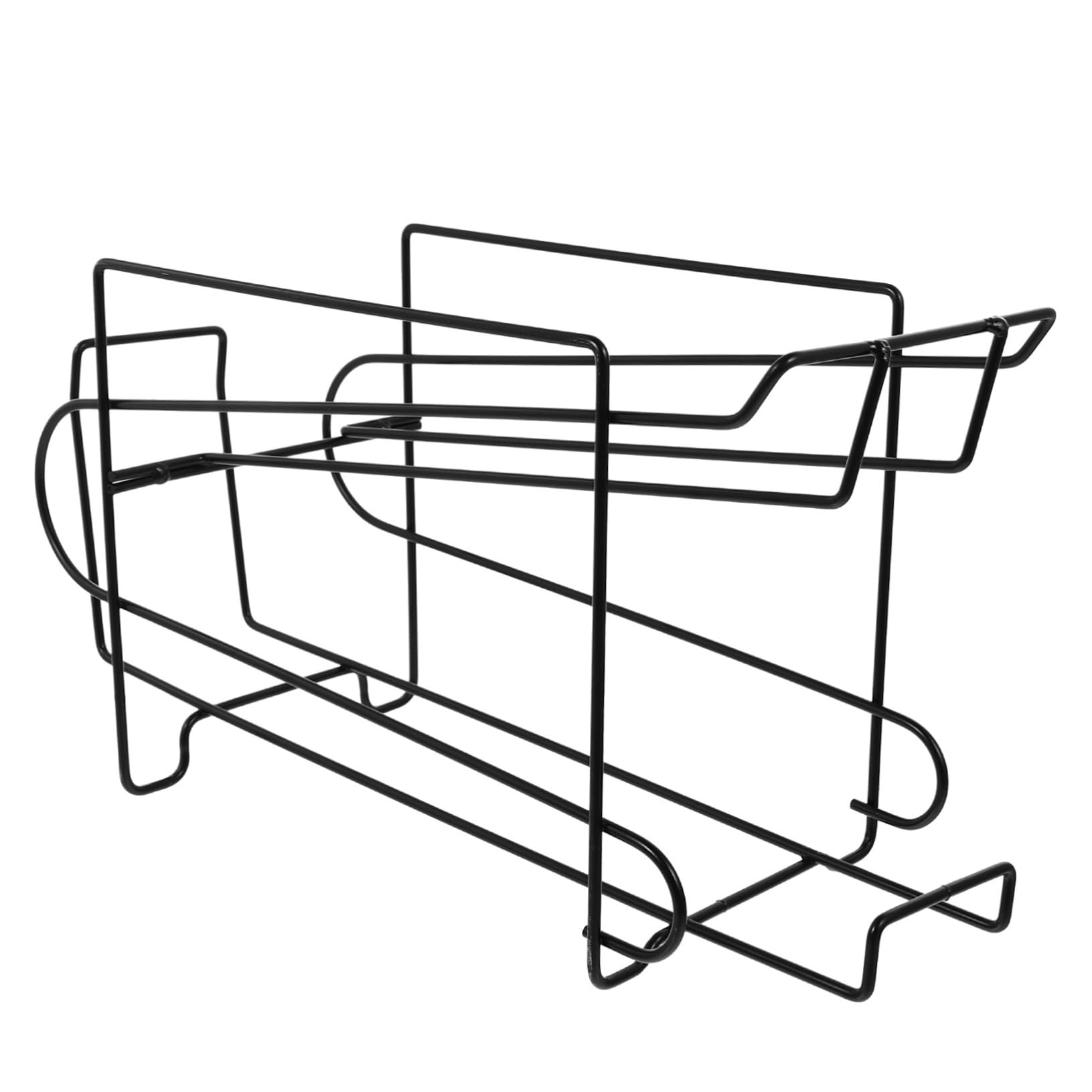 Estante Organizador para Refrigerador de Cerveza, Doble Capa, Hierro Negro | Deslizamiento Automático, Ahorra Espacio, para Latas y Cocina, Uso en Armarios y Nevera