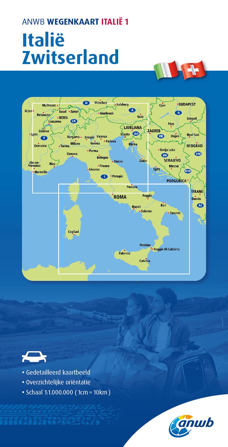 Italy / Switzerland road map (1) (Wegenkaart)