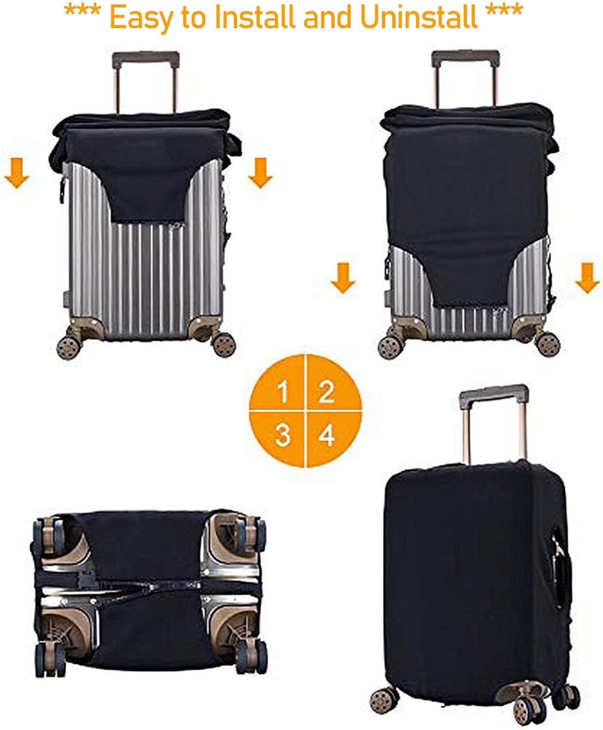Luggage Covers For Suitcase TSA Approved, Suitcase Cover Protector Anti Scratch Dirt Fits 18-32 Inch Luggage