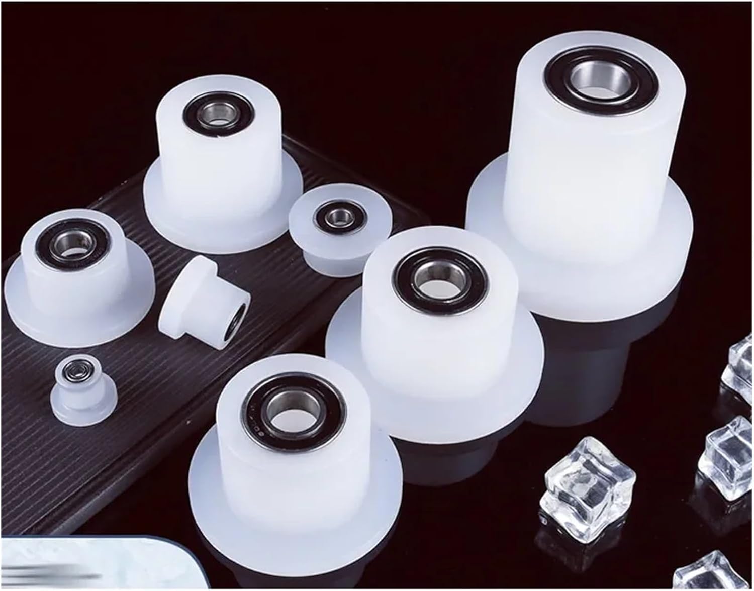 T字型片側トラックホイールナイロンプーリーベアリングホイールPPポリプロピレン静音・耐摩耗性ガイドホイール固定プーリー(T38)