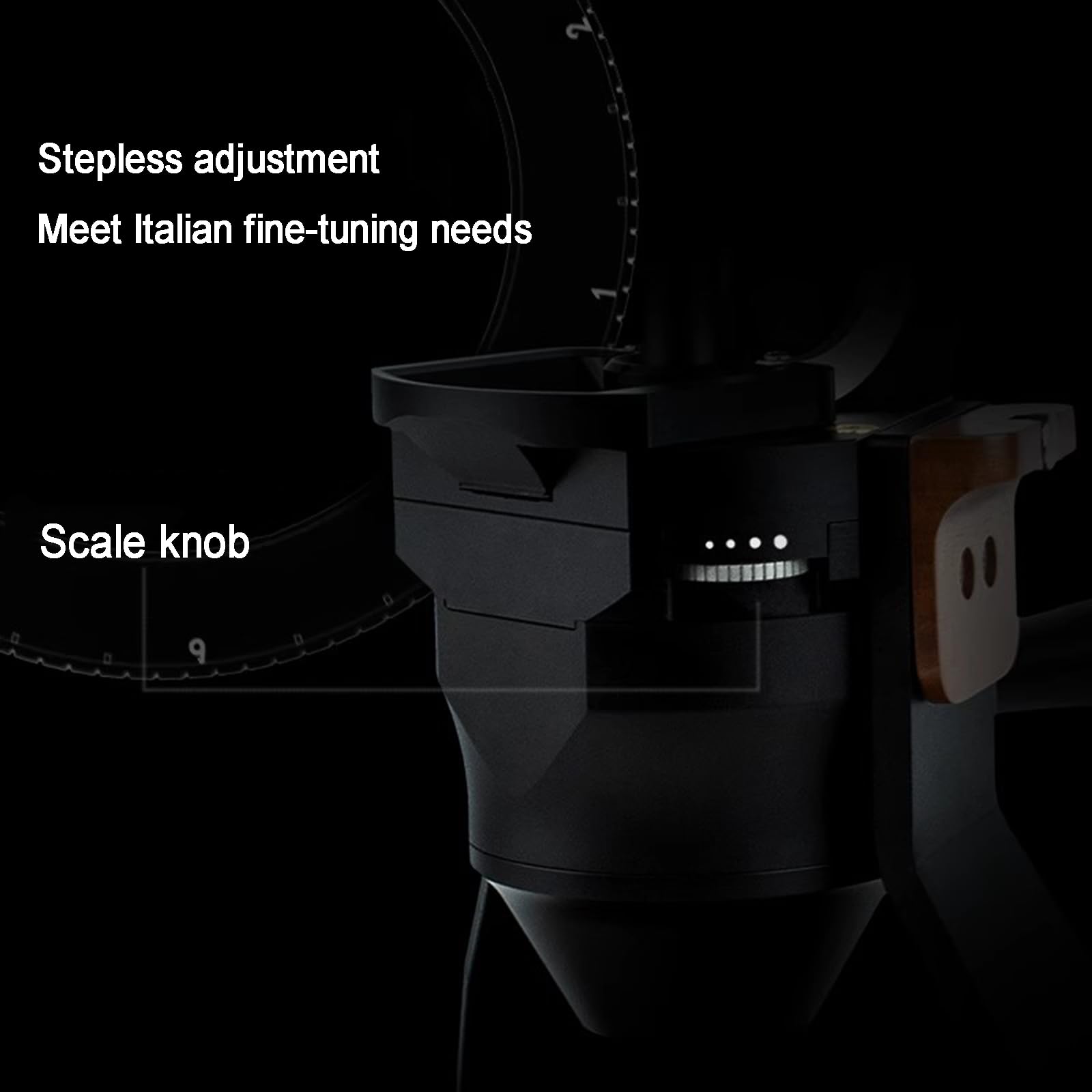 Molinillo de café manual, molinillo de rebabas ajustable con plato cónico de 83 mm, manivela para espresso, goteo, prensa francesa y infusión fría, diseño compacto para café molido fresco