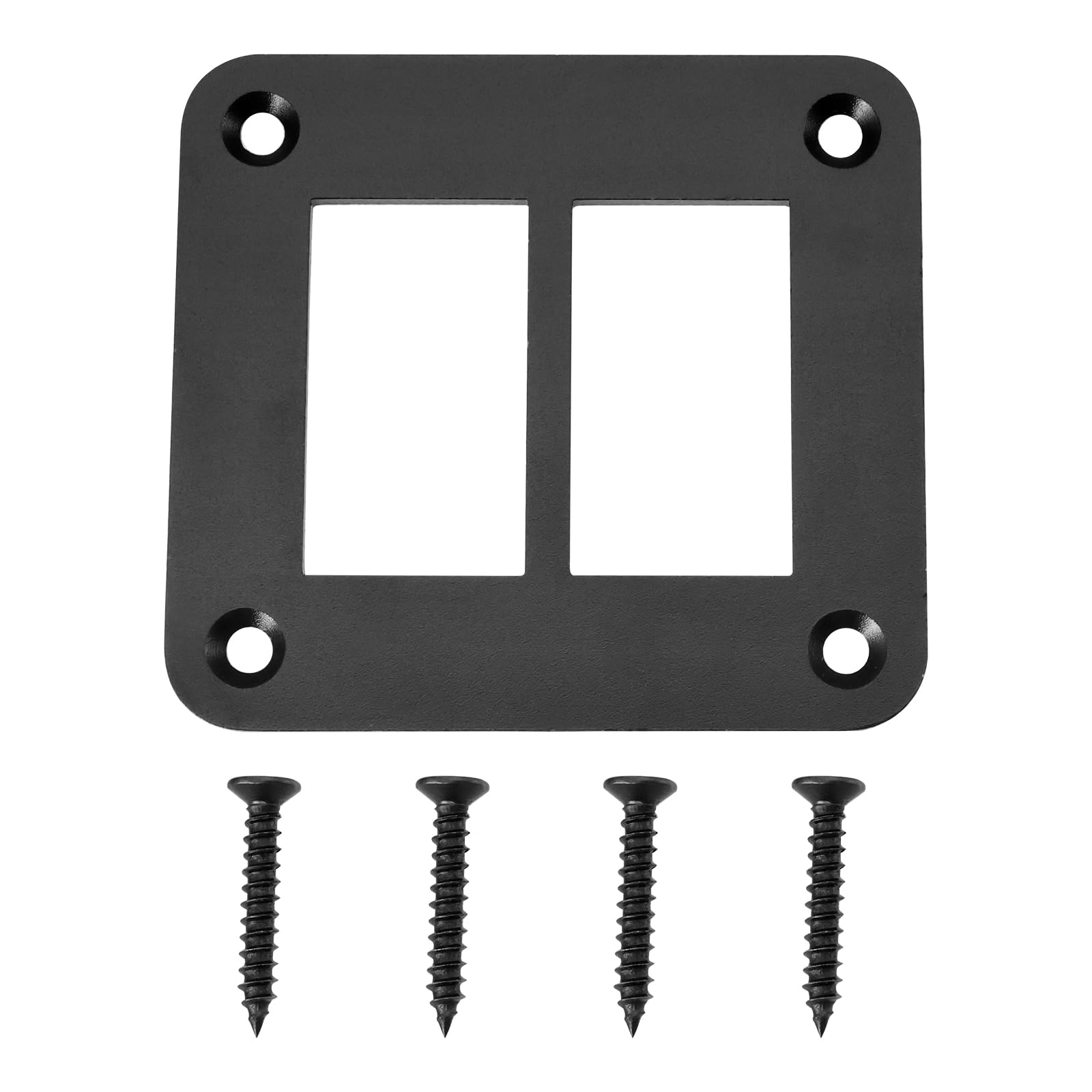 YINETTECH 1 Set Rocker Switch 2 Way Panel Housing Holder with Screw Aluminum Alloy Black Housing Holder for ARB/Carling Boat Marine Yacht Contral Switch