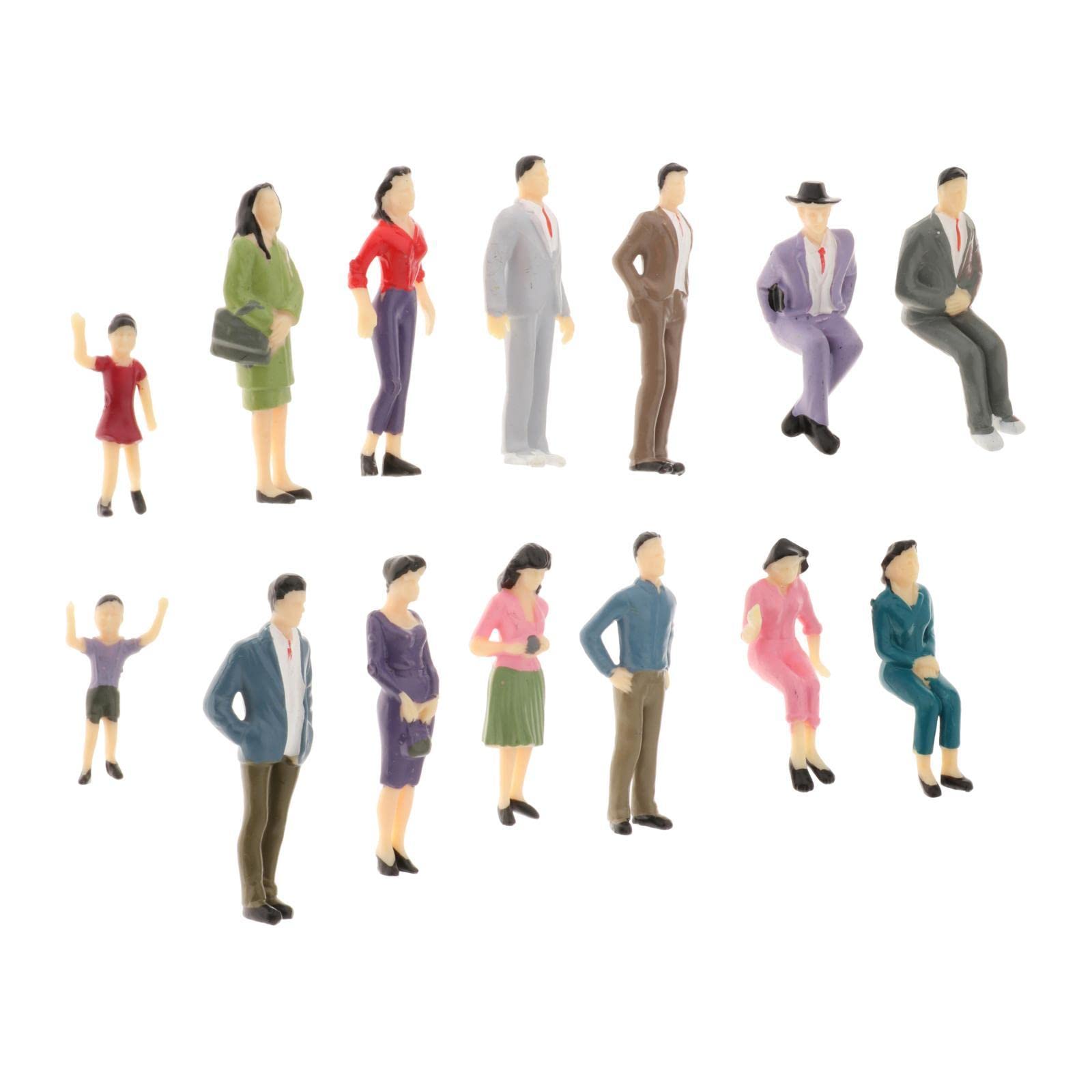 CALANDIS™ 14pcs Poly 1:25 Painted Model Train Tiny People Figures G Gauge Figurines | Figures & People | Parts & Accessories | G Scale | Model Railroads & Trains-image-21