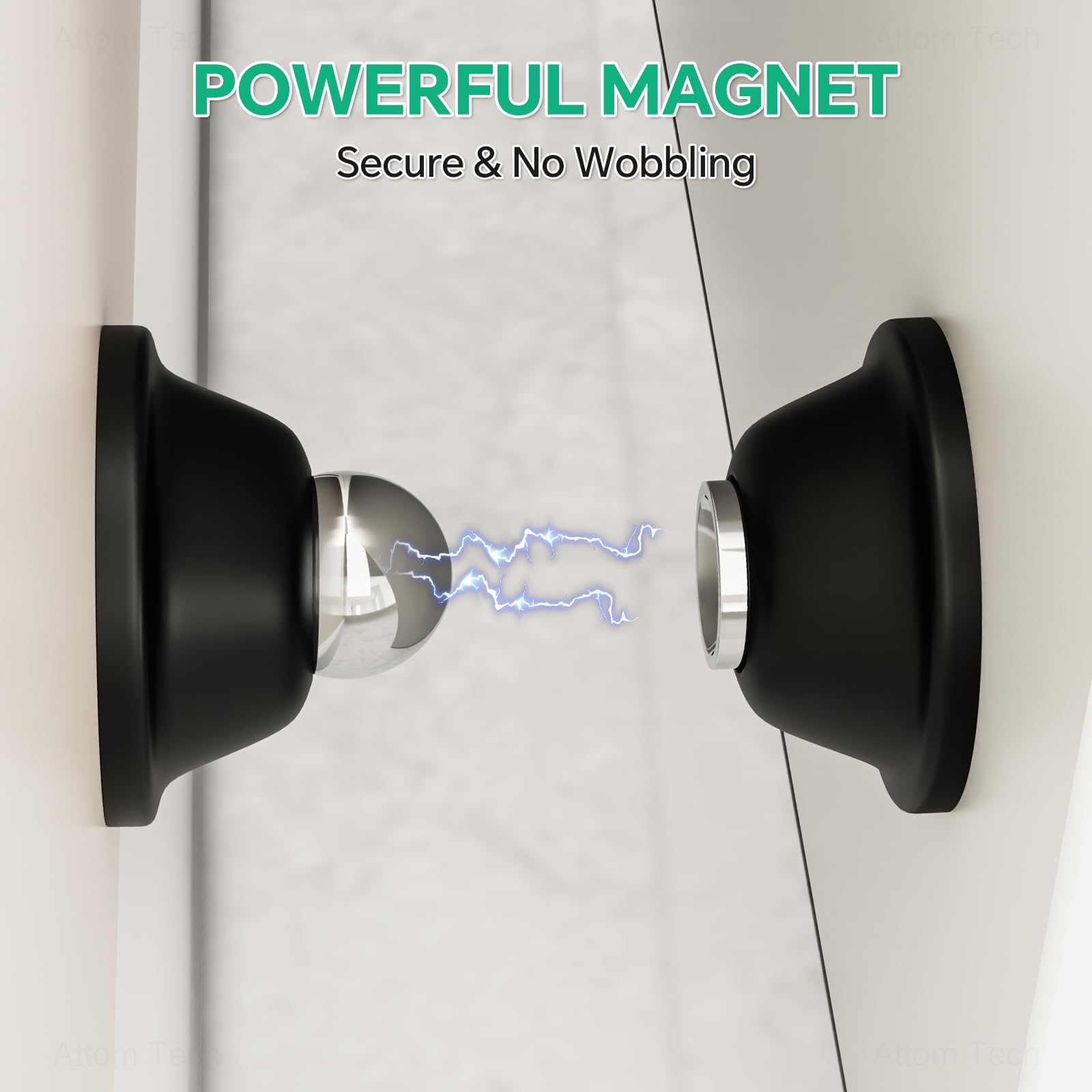NiHome White Magnetic Door Stop for Secure Door Holding & Stopping, Easy Install Non-Obtrusive Design - Image 4
