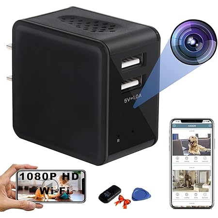 Amazon Com Spy Camera Wireless Hidden Wifi Camera With Remote View Spy Camera Charger Hd 1080p Hidden Cam Spy Camera Wireless Usb Hidden Camera Nanny Cam