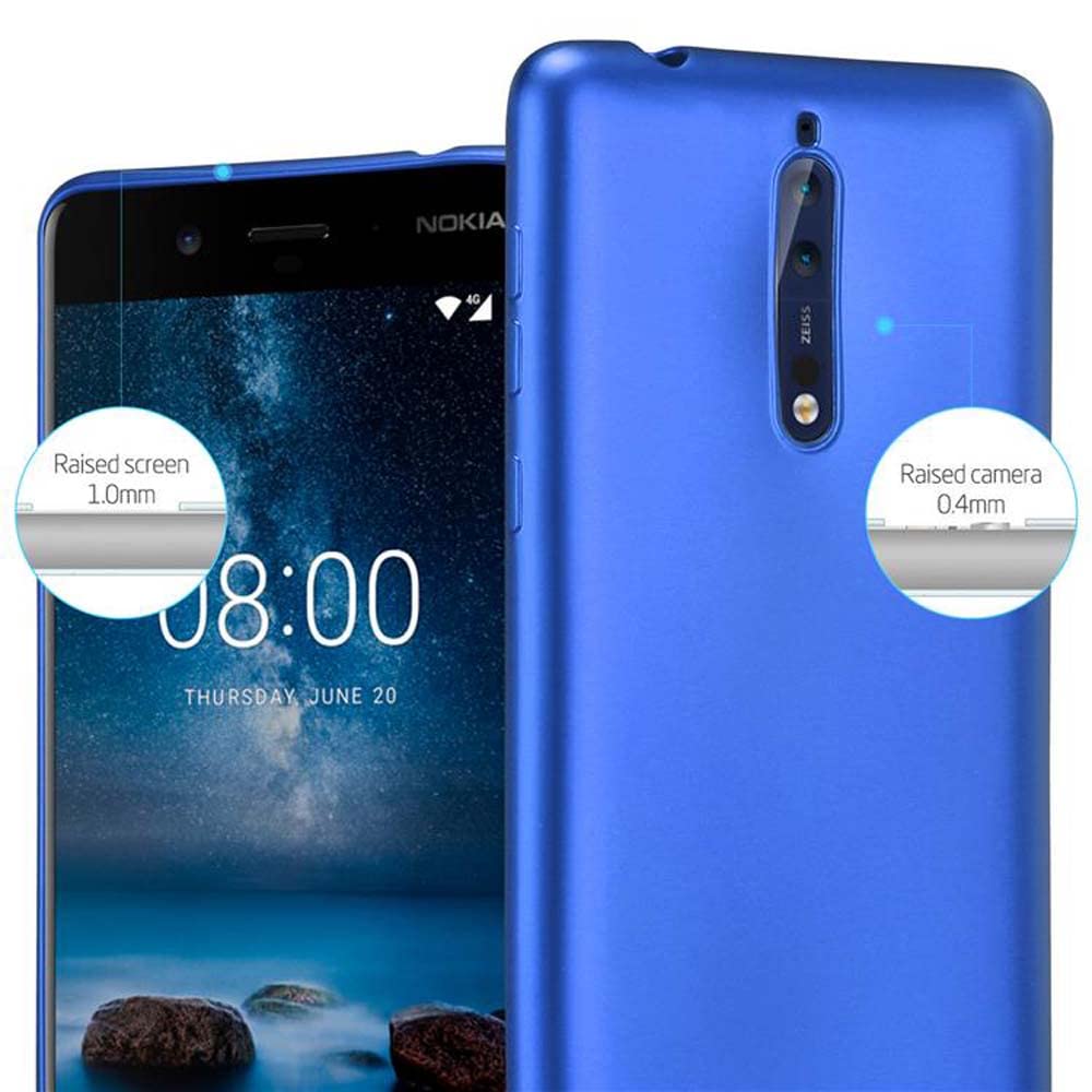 Cadorabo Handyhülle Für Nokia 7 Plus – TPU Silikon, Kratzfest, Schlank, Schwarz (Frost Design)