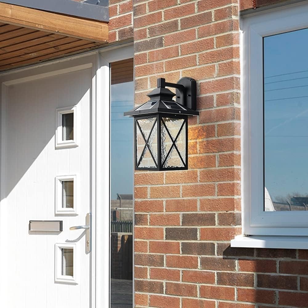 Lámpara de pared para exteriores con pantalla de cristal transparente, aplique de lectura, aplique de pared LED