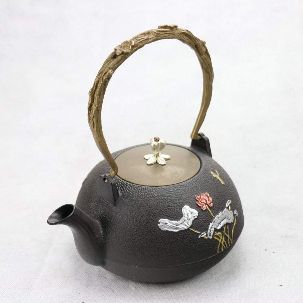 Teekanne Teekannen 40,5 Oz/1,2 L Teekanne Aus Gusseisen, Gusseisen-Teekannen, Japanische Teekannen, Wasserkocher, Lotus-Teekanne, Wasserkocher, Teekanne, Heimküche Tee Kanne Langlebig