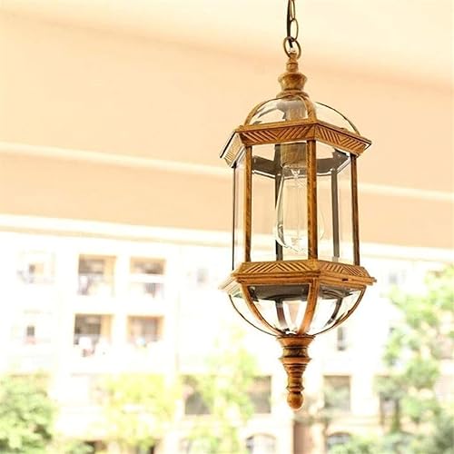 Candeleros, Al Aire Libre Al Aire Libre de Vidrio Claro, Colgante, Aluminio E27 Patio Exterior Patriz de Colgantes Patio Patriz Rural Linterina de