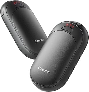 OCOOPA Calentadores de manos magnéticos recargables, paquete de 2, calentadores de manos eléctricos AI, calentamiento rápido, 3 ajustes, certificado UL, calentador portátil, ajuste de guantes
