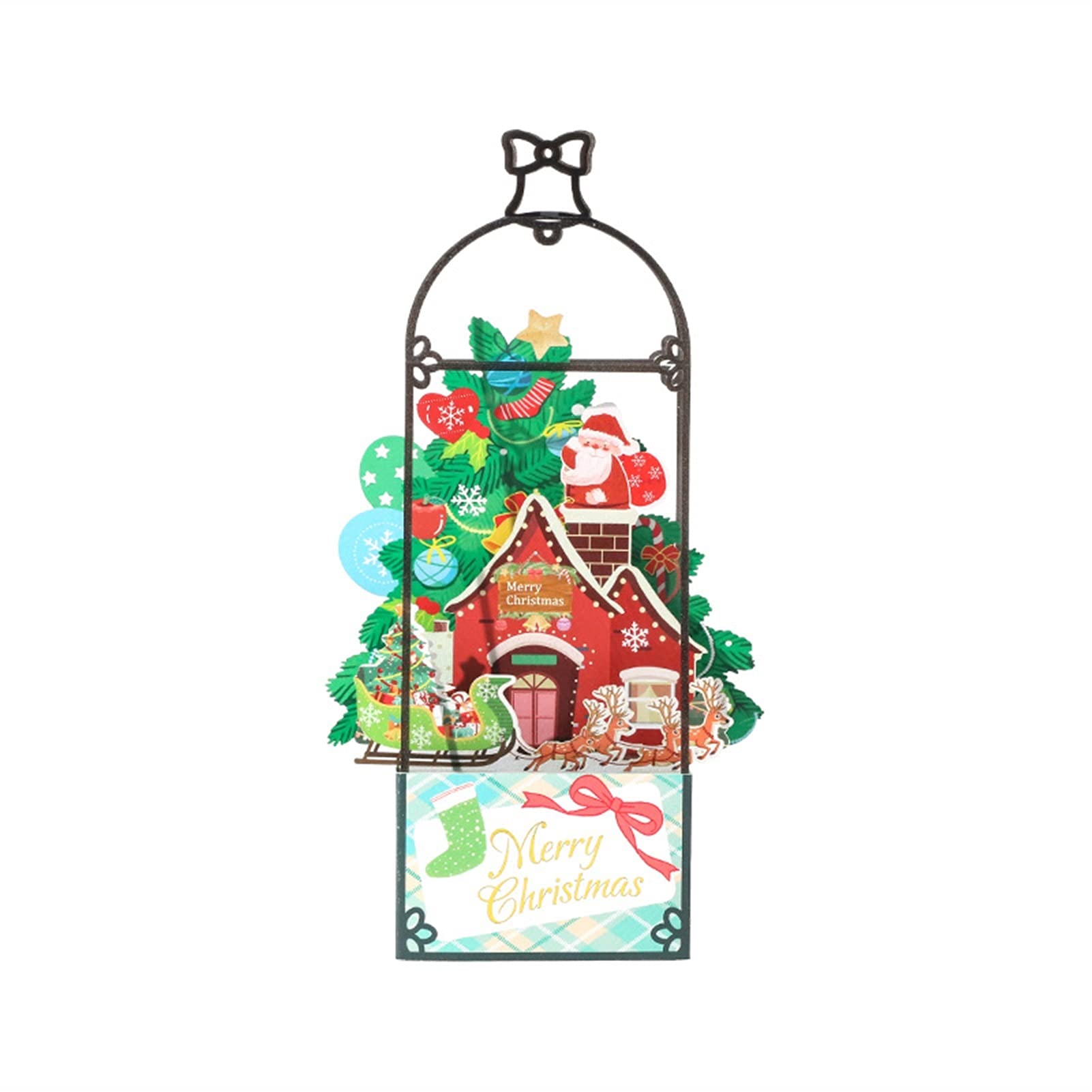 Grußkarte Festival Segen Grußkarte 3D Handgemachte Weihnachtsmann Santa Claus Garten PVC. Papiereinladung Grußkarten Display Frohe Weihnachten Kinder Neues Jahr Home Party Geschenk Geburtstagskarte