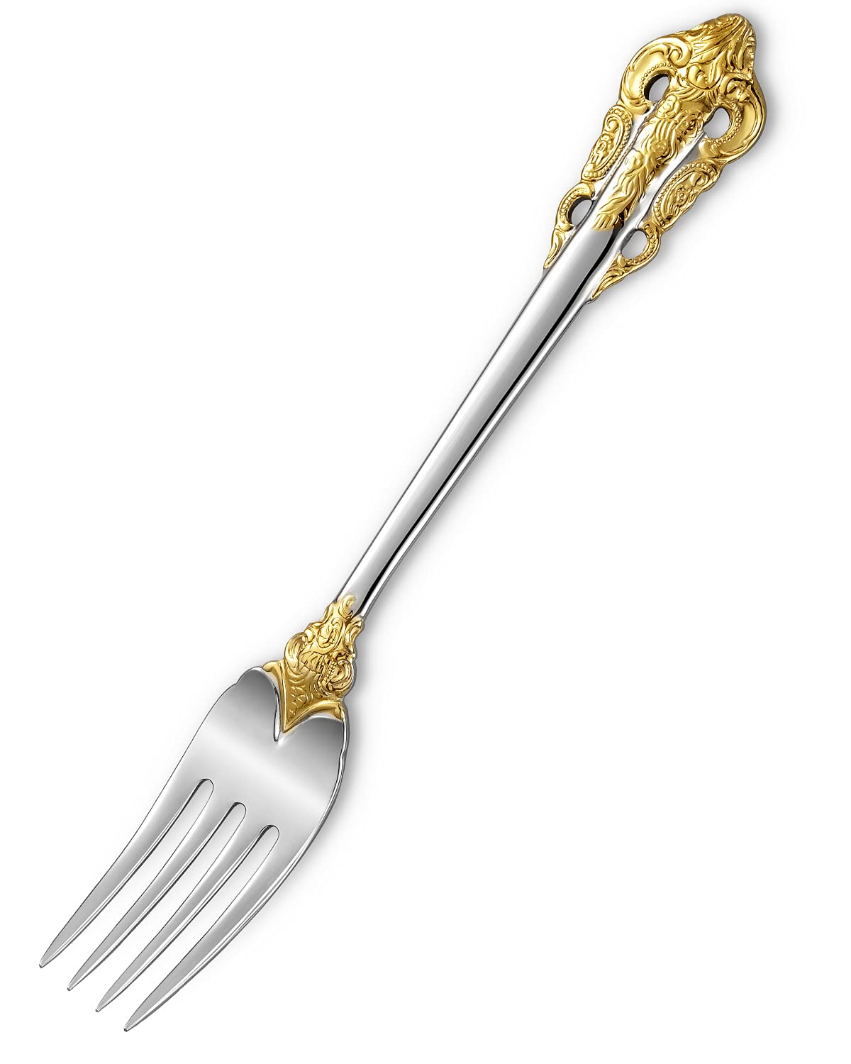 KEAWELL Luxury 4-Piece 18/10 Stainless Steel Salad Fork Set (Gold Accent) — Amazon image 5
