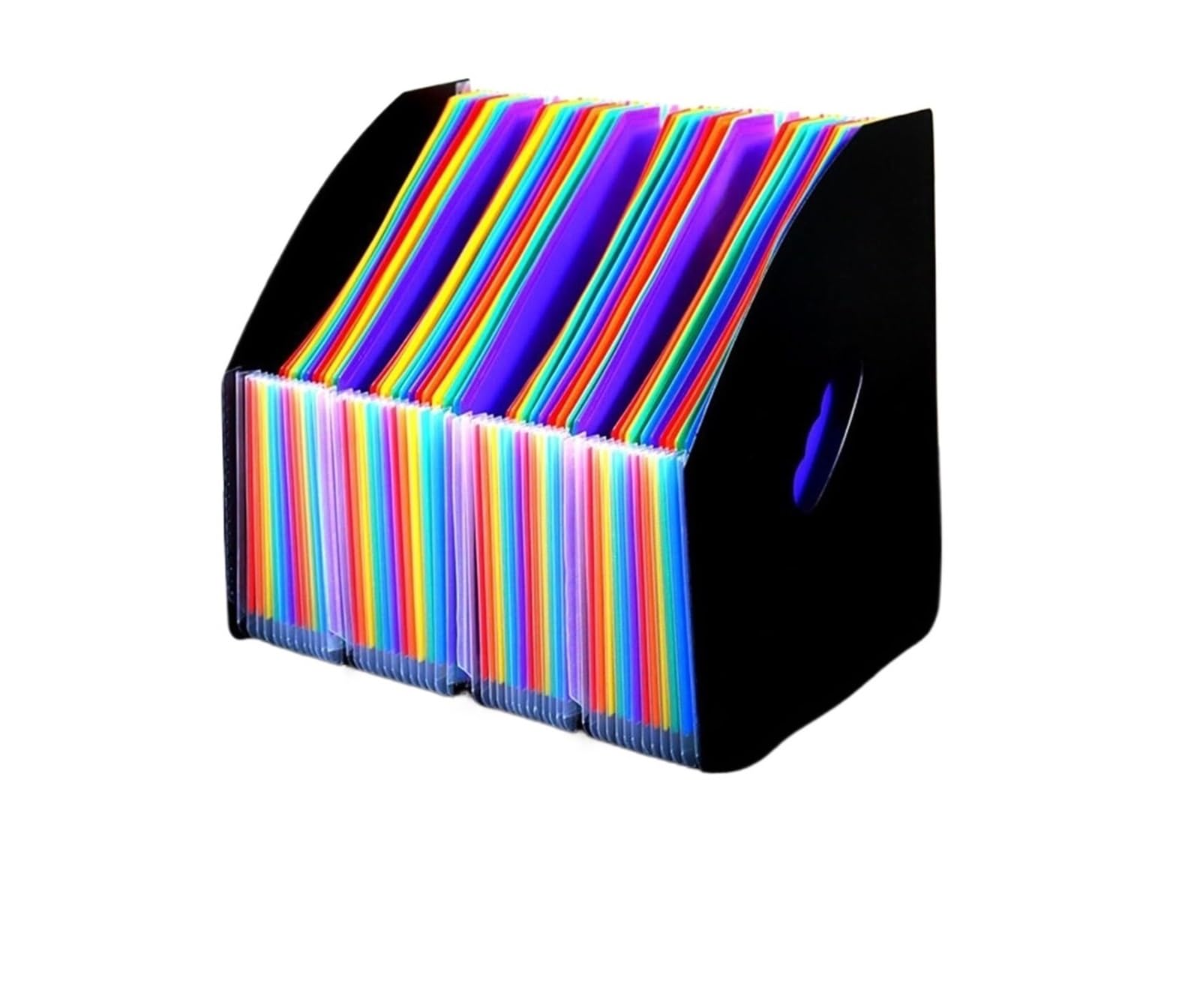 Aktenordner mit Ziehband, Erweiterbarer Aktenordner, Standaktenhalter, mehrschichtiger Ordner-Organizer, Desktop-Datentasche for Zuhause, Büro und Schule(Noir)