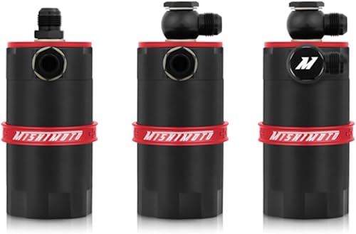 Miniatura 6 de Mishimoto Lata de captura de aceite deflectado, color rojo