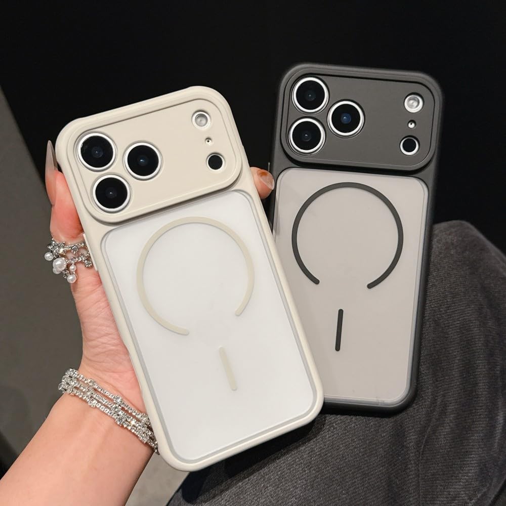Przezroczyste etui magnetyczne do iPhone'a 17 Air 16 15 14 Plus 13 12 11 17 Pro Max, odporne na wstrząsy, z funkcją ładowania bezprzewodowego, białe, do iPhone'a 17