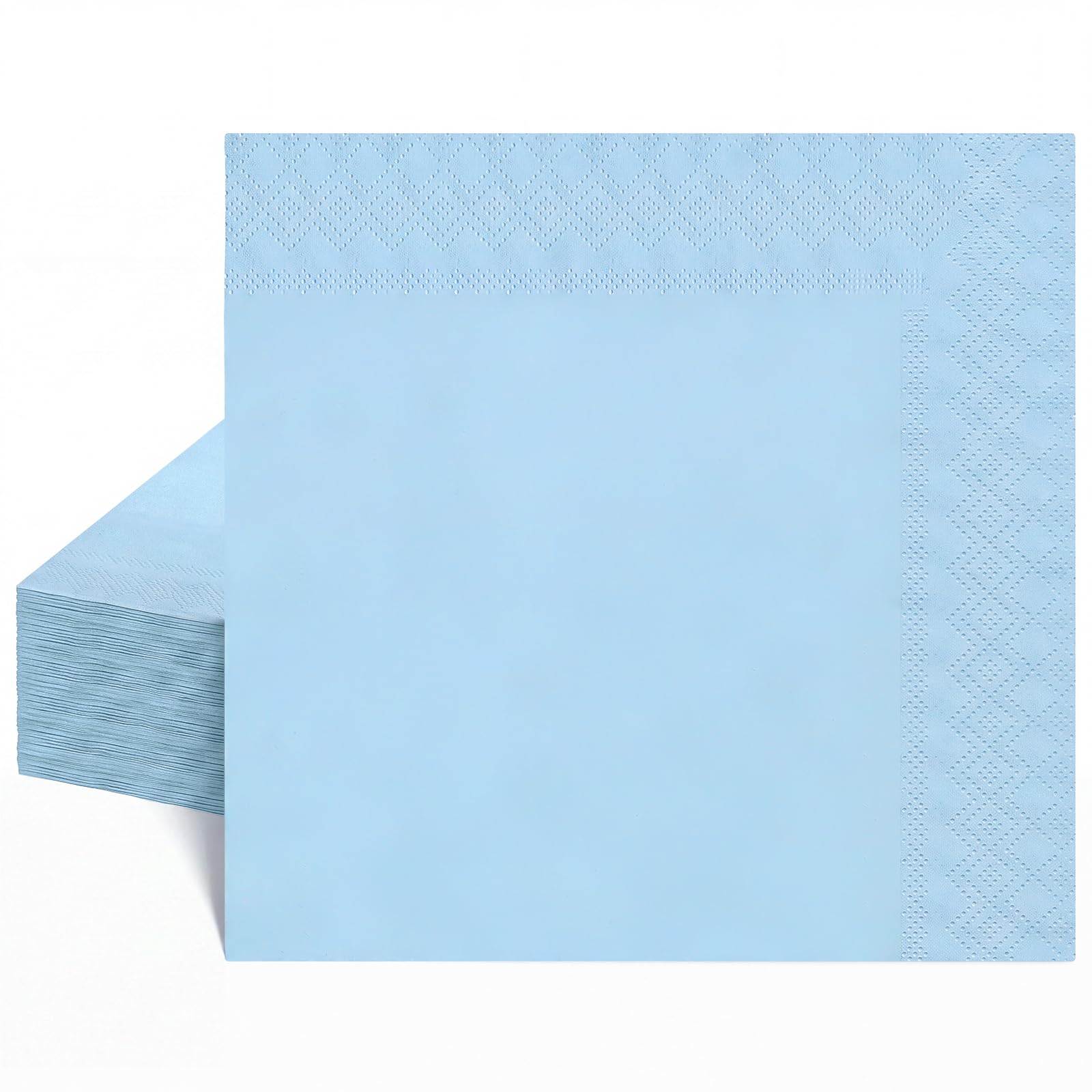40 Pcs Light Blue Paper Napkins 3 Ply Baby Blue Napkins Disposable