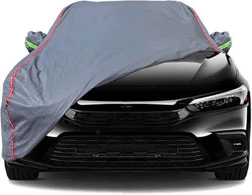 Miniatura 44 de AUQDD Funda de automóvil de 6 capas de alta calidad, impermeable, para todo tipo de clima, protección solar UV, resistente a la nieve, el polvo