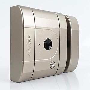 Cerradura electrónica invisible de alta seguridad int_LOCK RF 2. Acabado níquel mate.