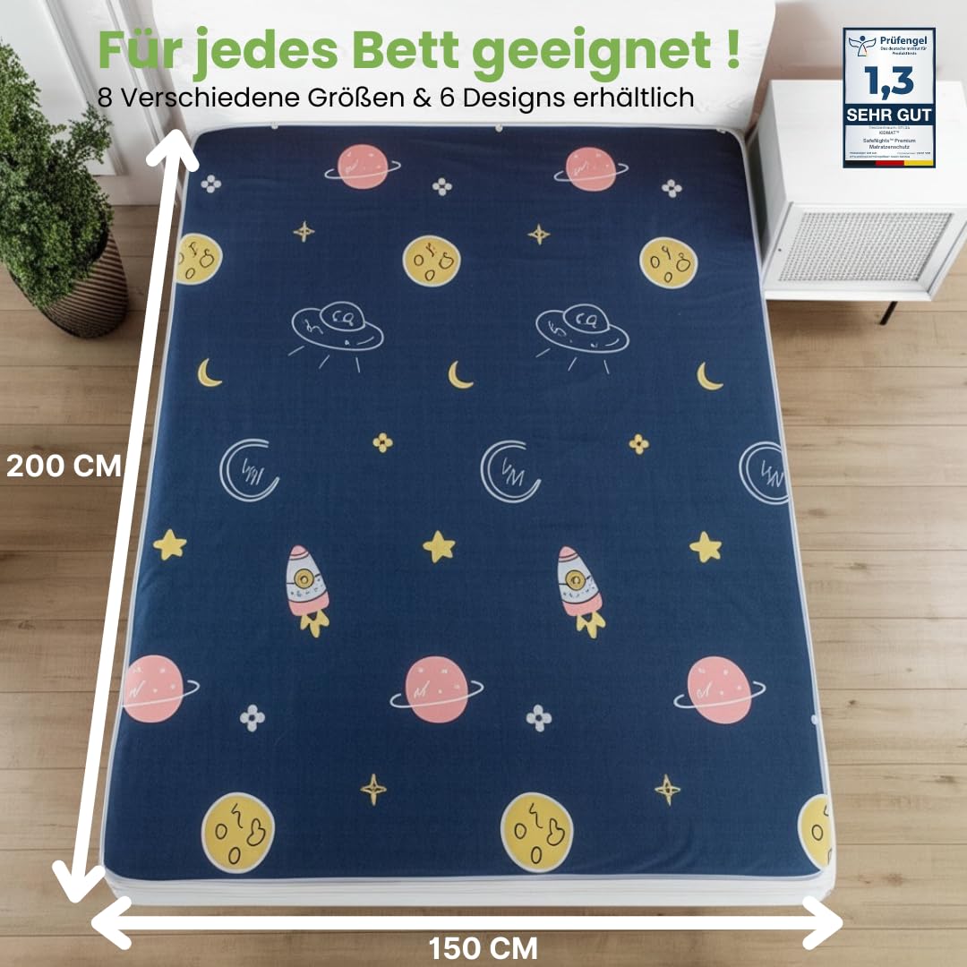 kidmat SafeNights - Matratzenschutz, kidmat bettunterlage，Inkontinenzunterlage Waschbar für Kinder, Bett Schutz Unterlagen für Einzelbetten, Kinderbetten, Babybetten Matratzenschoner