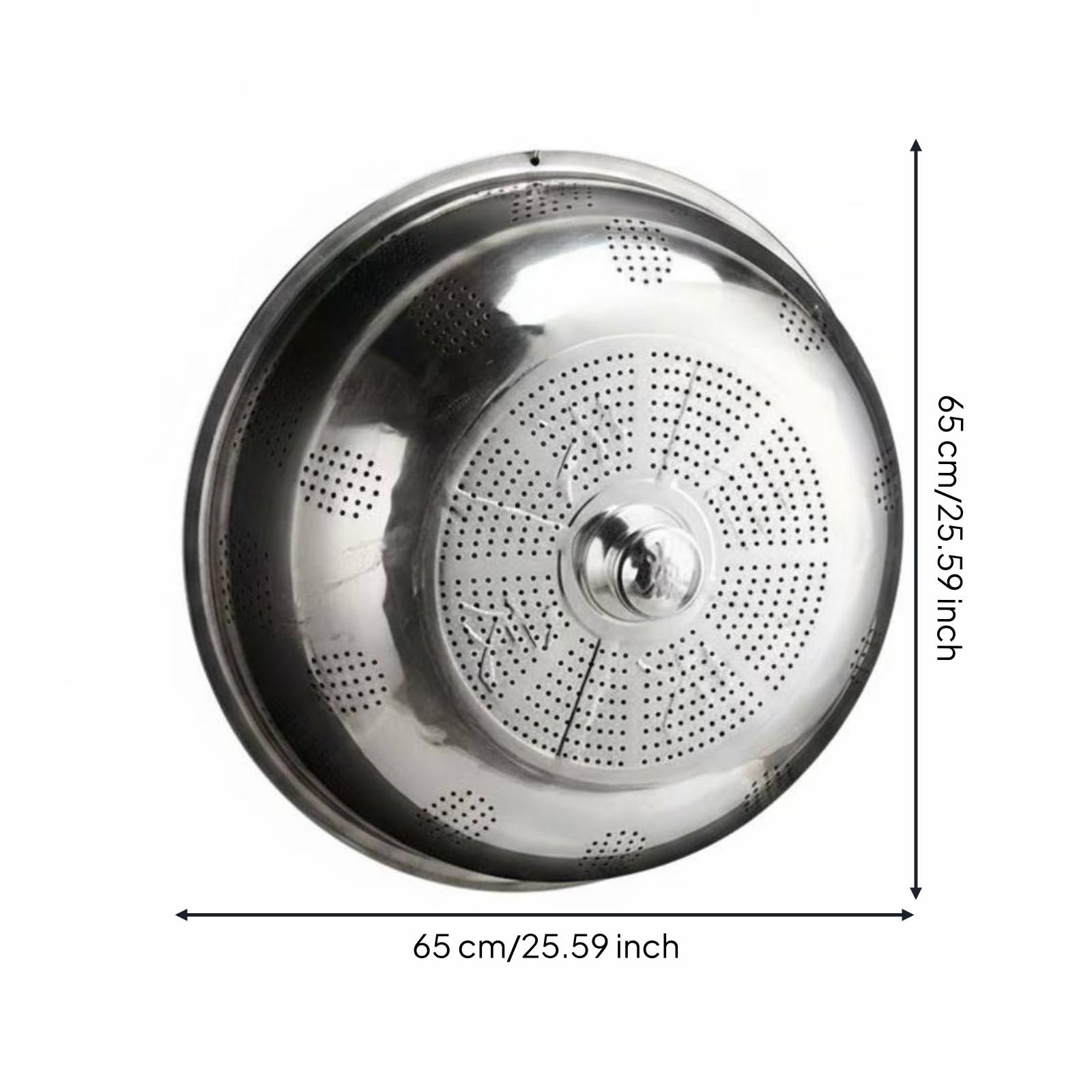 kowaku Couvercle Alimentaire Inox Cloche Dôme Pare-mouches Conception Bombée et Poignée Pratique pour une Mise en Place Rapide Adapté à Cuisine Domestique, 65 Cm