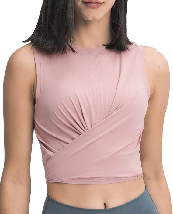 Workout Tank Tops for Women Cropped Tie Up