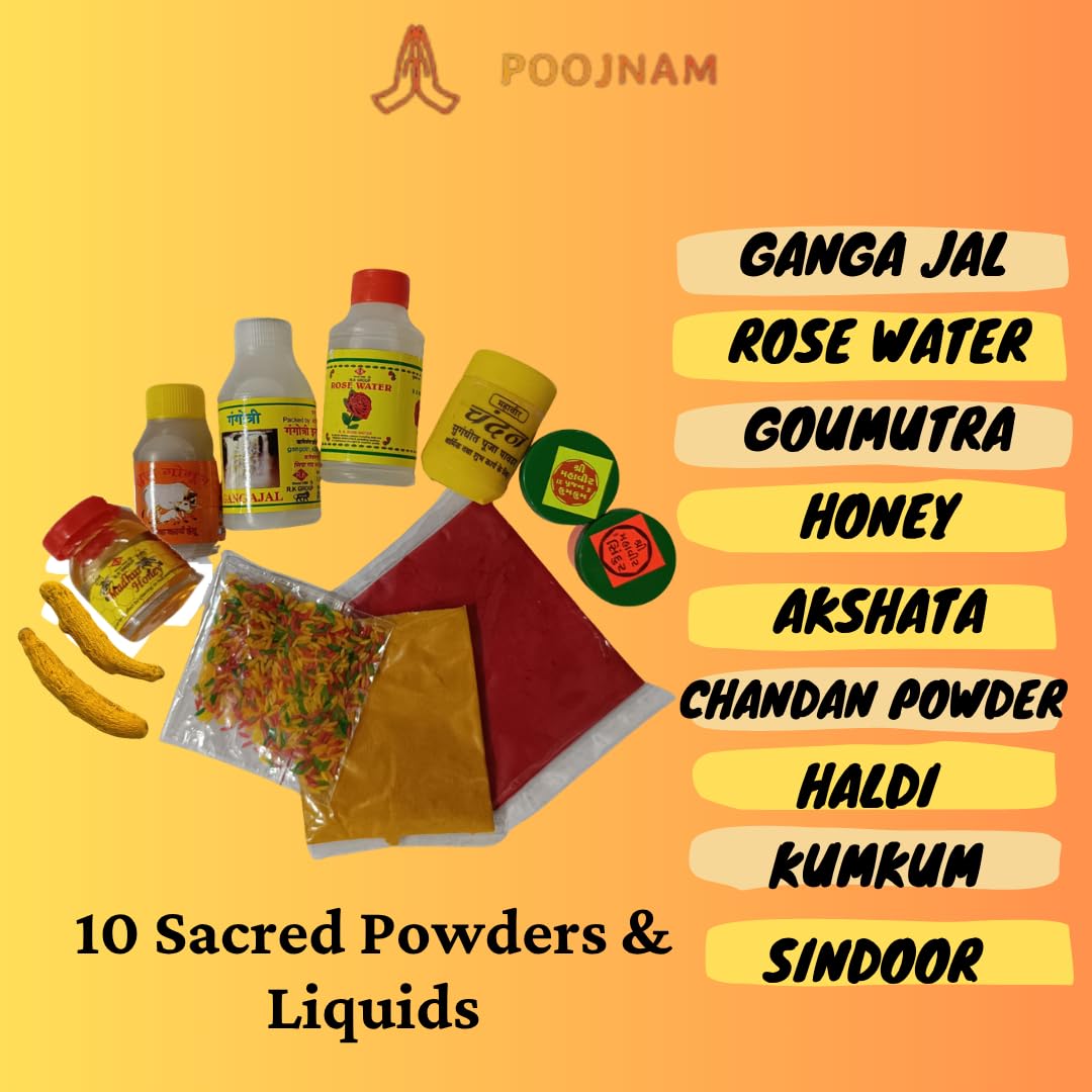 Poojnam Ganesh Chaturthi Puja Samagri Kit – Traditional Complete Puja Set with 35 Sacred Items | Ganpati Puja Essentials for Rituals and Offerings at Home 4