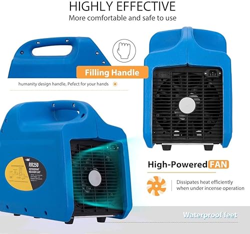 Miniatura 7 de VIVOHOME Bomba de vacío de aire HVAC de doble etapa con máquina de recuperación de refrigerante RR250