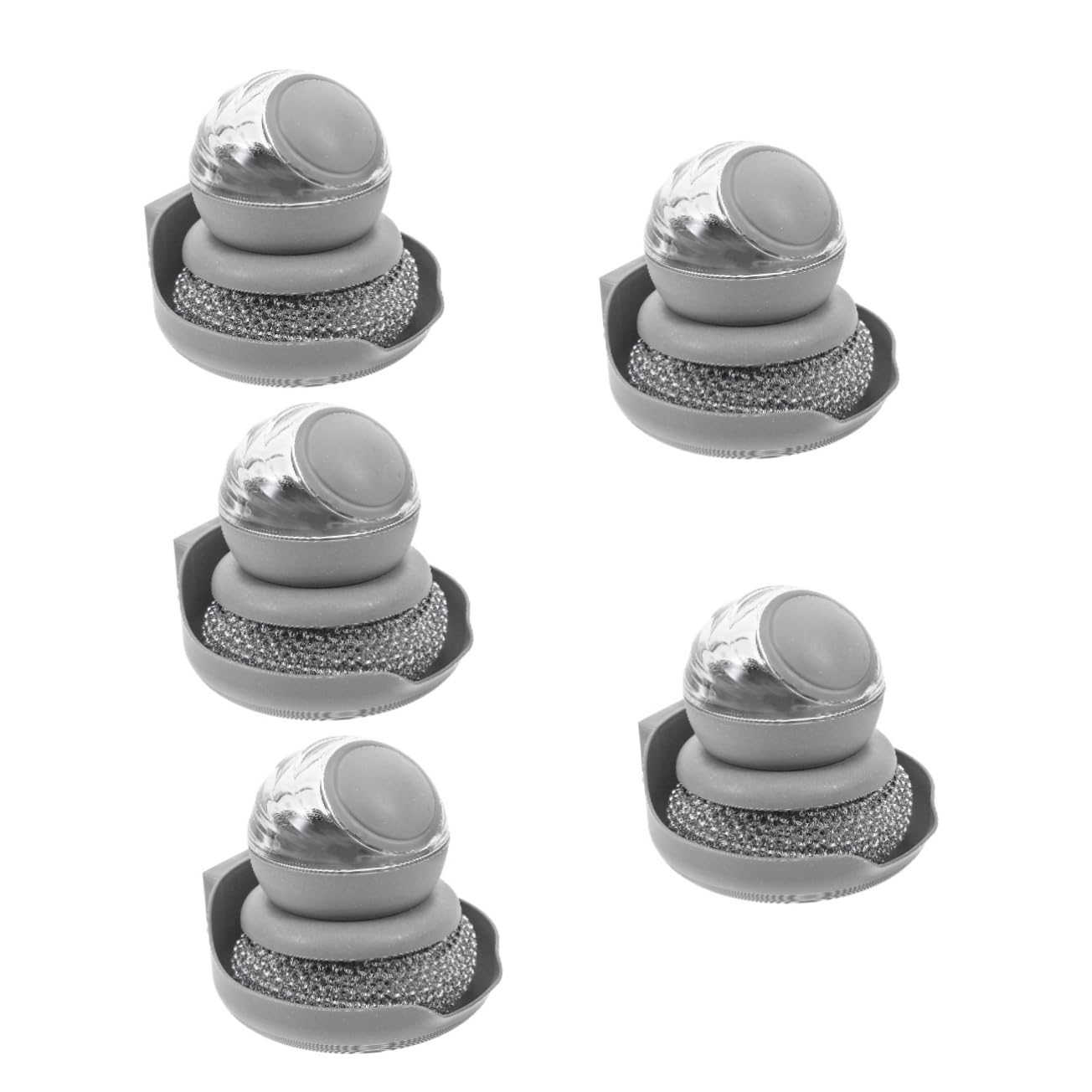 DECHOUS 5juegos Cepillo De Limpieza De Cocina Diseño Ergonómico Estropajo De Inoxidable para Fregar Platos y Sartenes para Eliminar Grasa y Suciedad Utensilios De Cocina