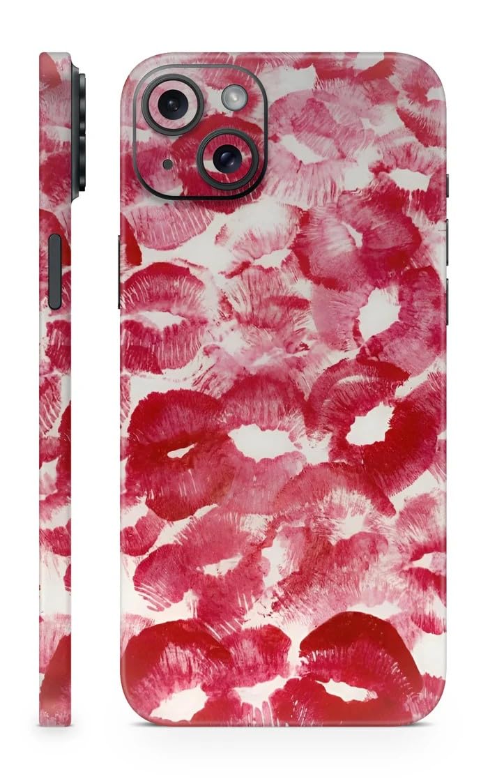 Mobile Phone Skin Stickers KISS with Personalized Photo Design | Lip Stick Premium Vinyl Material with sparkal Matte Lamination Finish | Scratch Protection for Love, Family & Friends-image-39