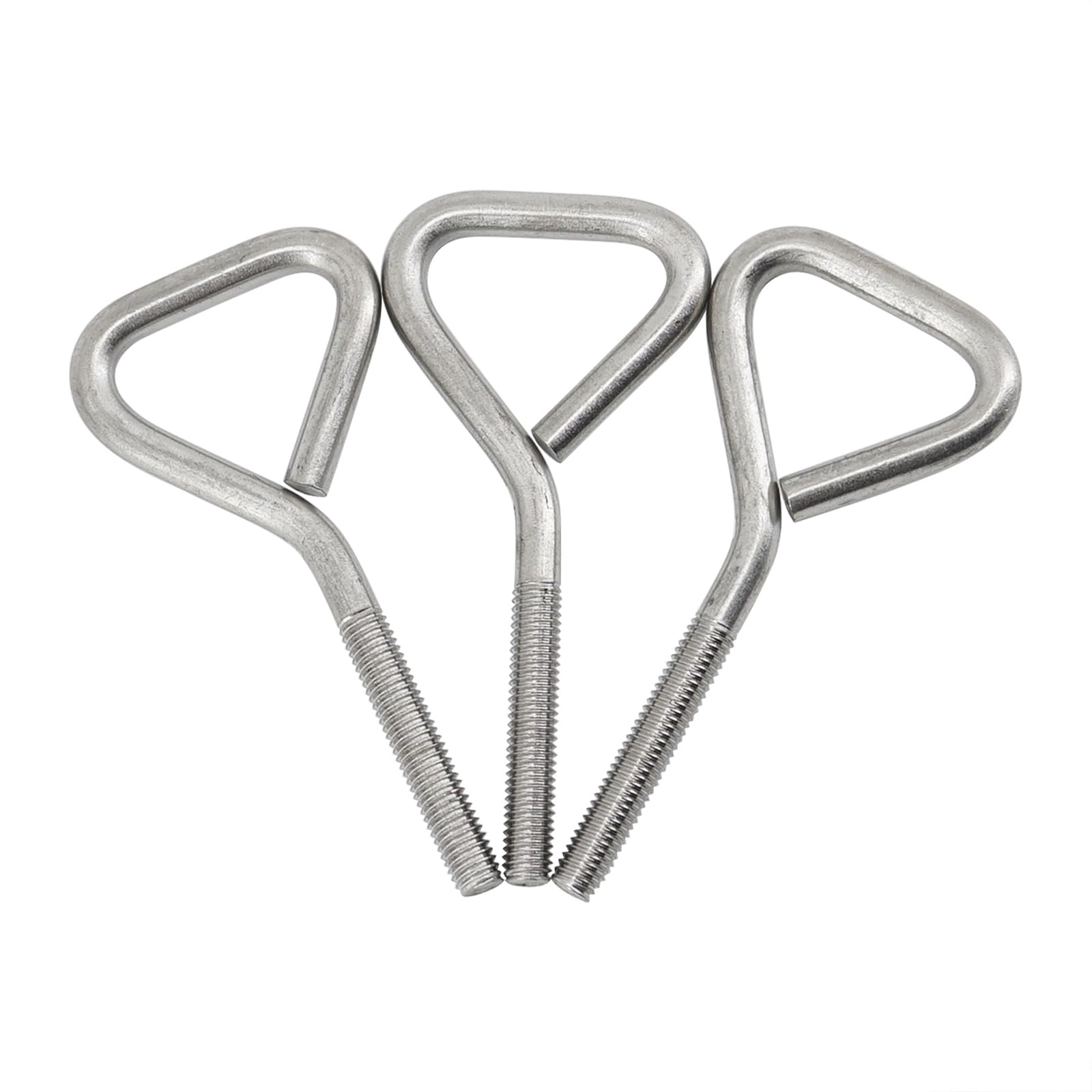8Pcs M5x30 304 Stainless Steel Long Shank Triangle Lifting Eye bolts Screws Heavy Duty Lifting Ring Eyebolts - Image 3