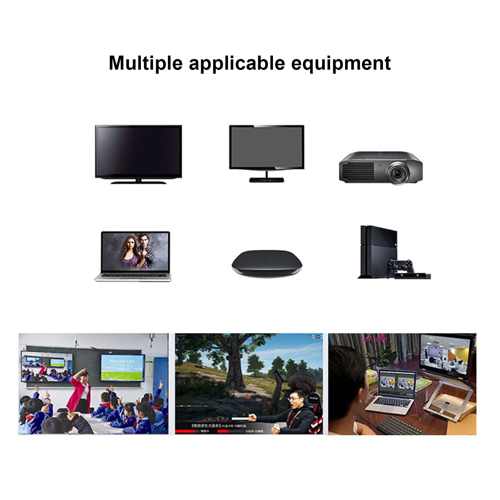 Carte de Capture d'interface multimédia HD Carte de Capture vidéo Portable USB 3.0 avec entrée Audio Entrée 4K Sortie 1080P pour l'enregistrement d'enseignement en Streaming en