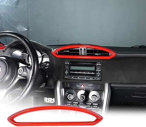 Vista 8 de YIWANG ABS Fibra De Carbono De La Consola Interior Del Coche De La Salida De Aire De La Ventana Del Marco De La Ventana Pegatina Para Subaru BRZ