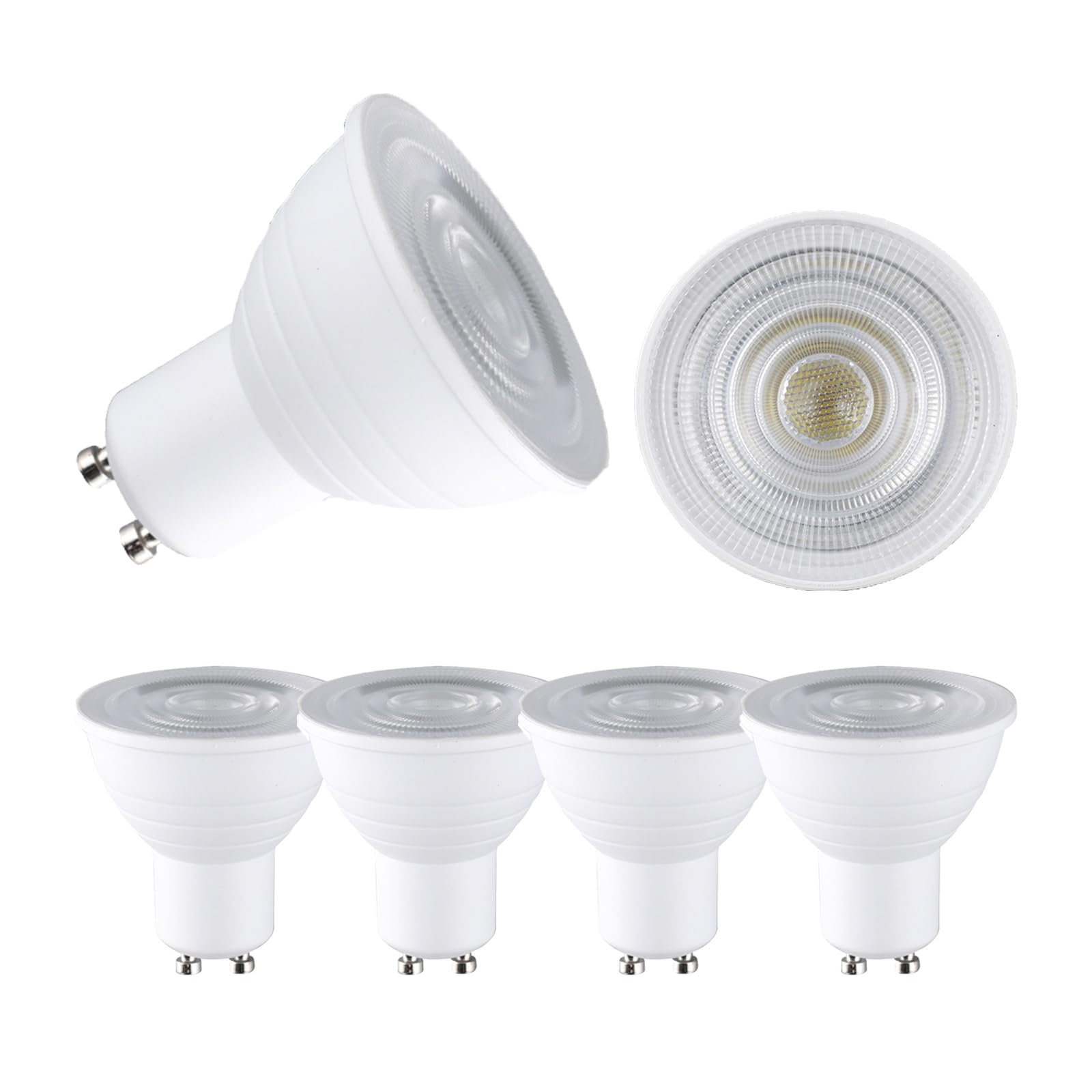 Bvcl Cool White 6500K Gu10 Led Lamp, 7W Dimmable Bulbs, 700Lm, Replacement For 70W Halogen Bulbs, Recessed Light Swivel, Ac/Dc 190-260V, 120°Beam Angle, Pack Of 5 (Color : )