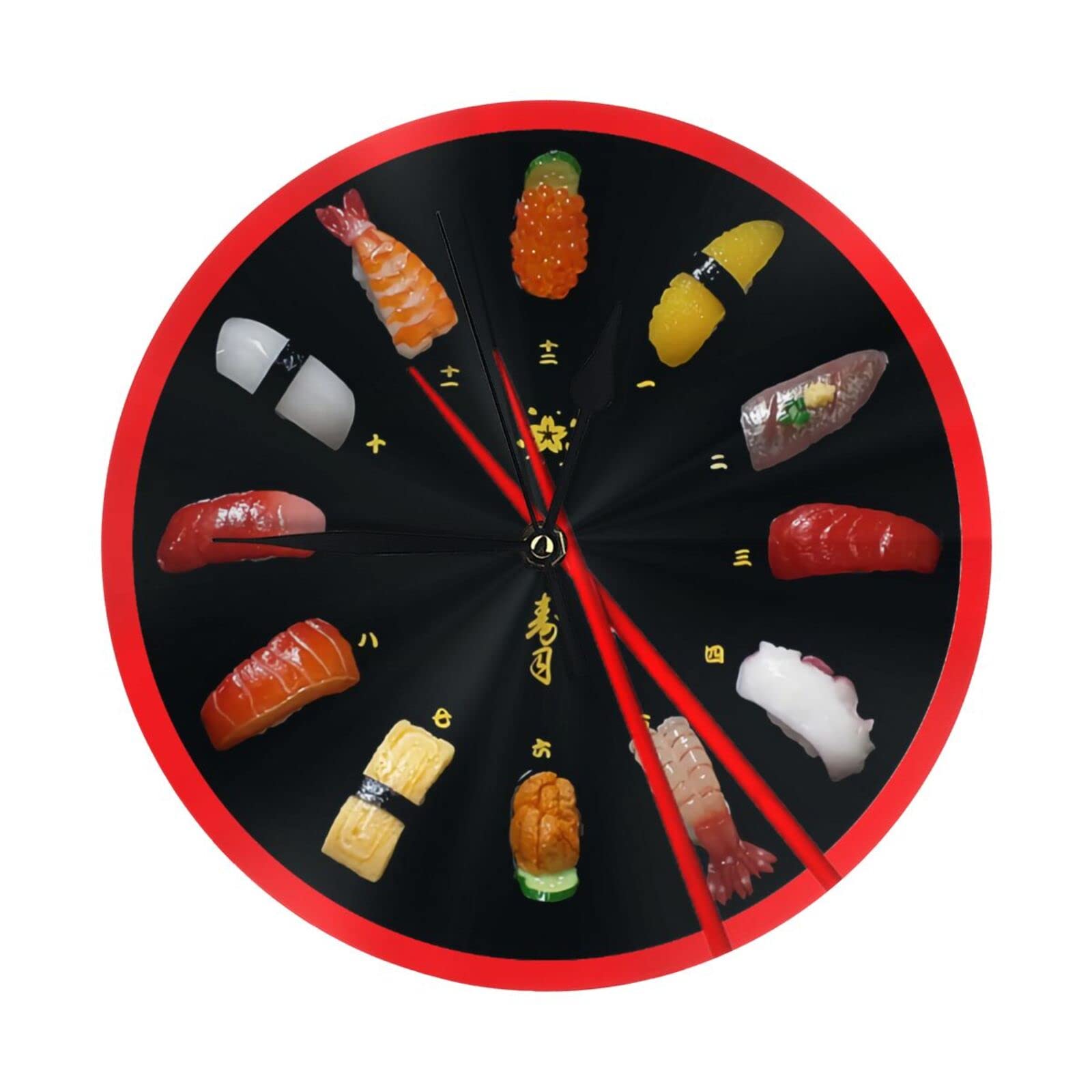 Amazon.co.jp: デジタル壁掛け時計 10インチ ラウンドクロック 寿司