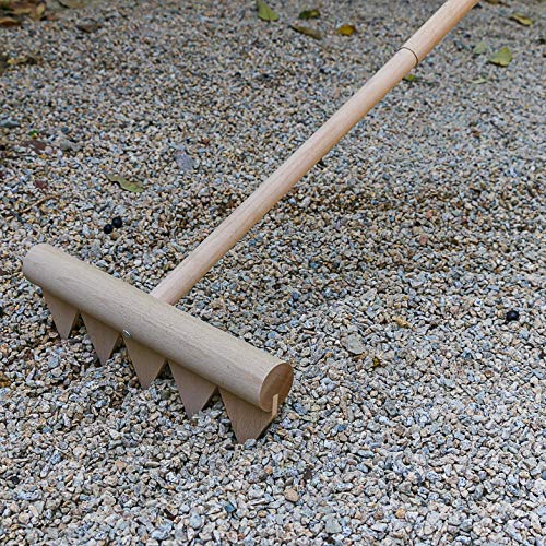 Rastrillo para Jardín Zen Exterior Grande de Madera miniatura 2