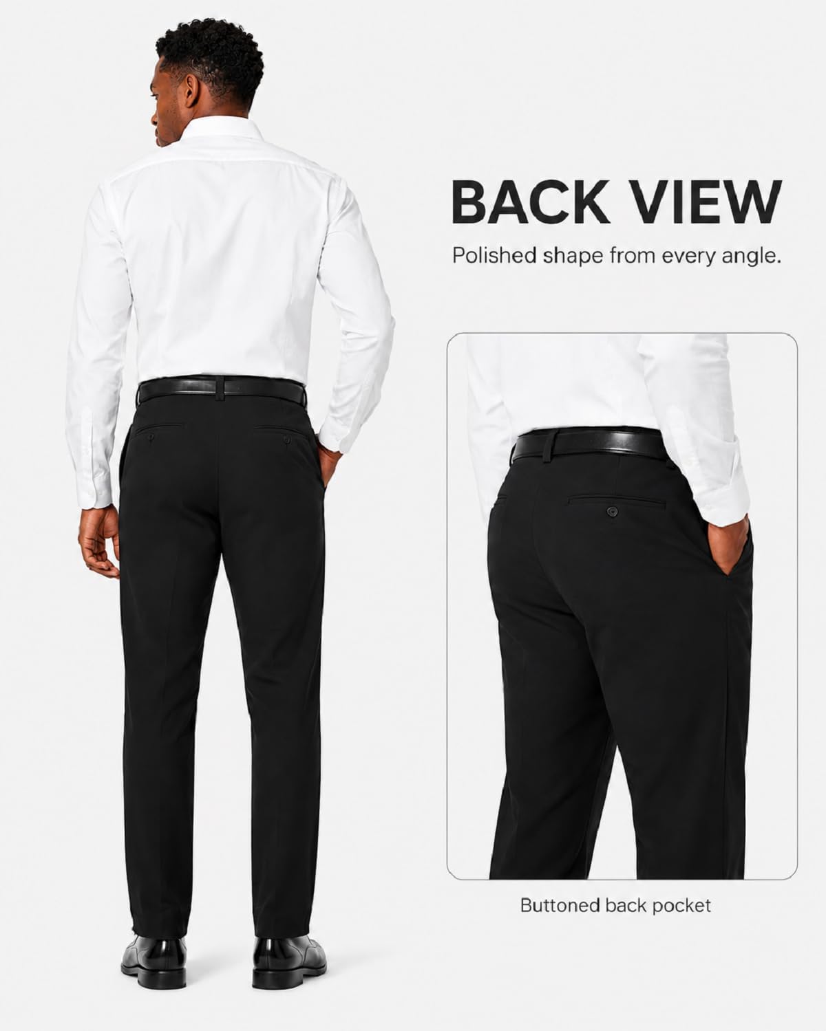 SNOWTEN Mens Dress Pants,Suit Pants, Classic Fit Stretch Work Pants Lightweight Water-Repellent Pant with Pockets
