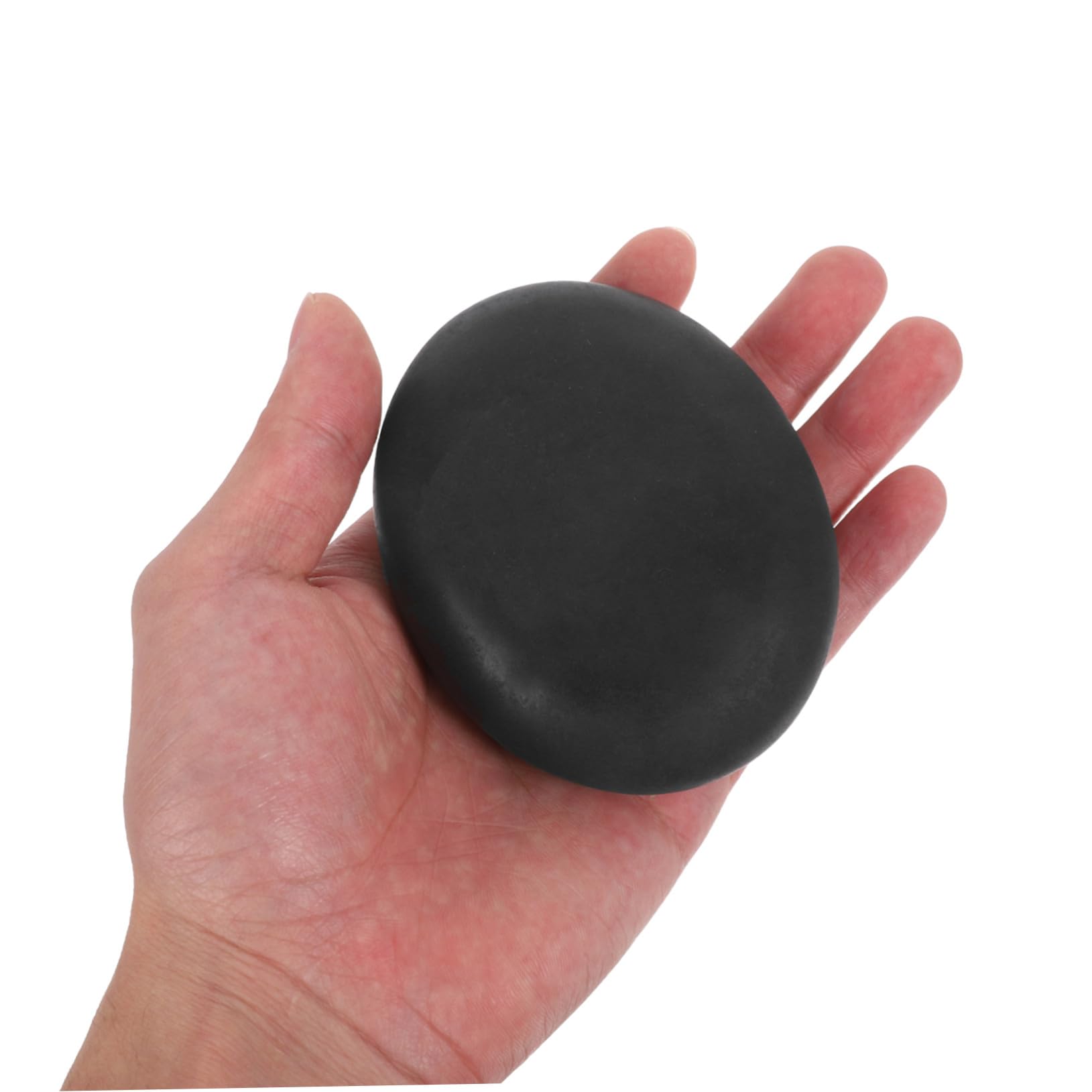 Piedras de Masaje Calientes 4 Piezas de Piedra Negra Curvada | Basalto Natural, 9x7cm, para Piel y Espalda, Uso en Spa Personal y Salón