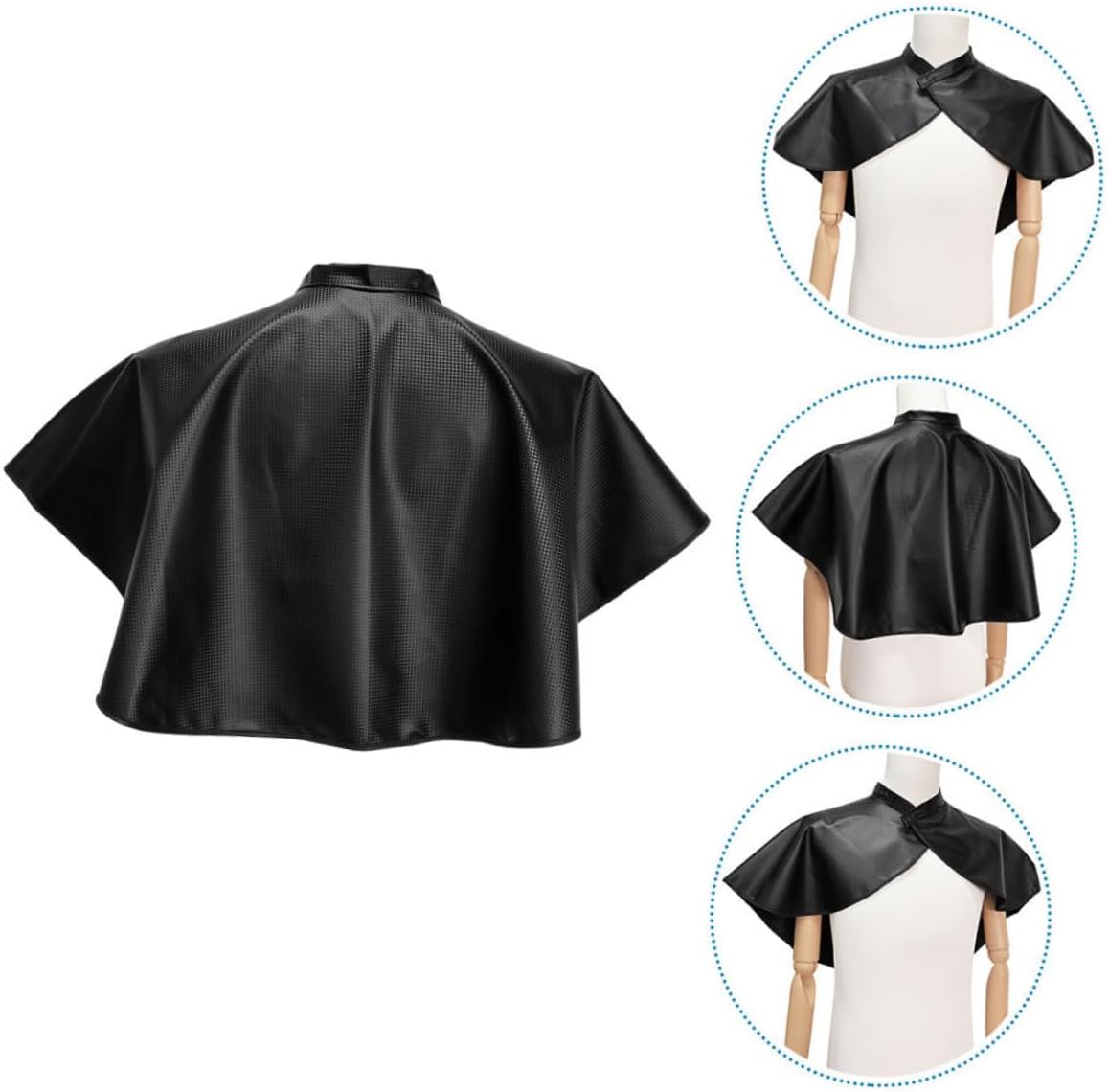 Cabilock Hair Salon Cape 2pcs Black Waterproof Hair Stylist Apron for Dyeing Perming Cutting Salon Supplies