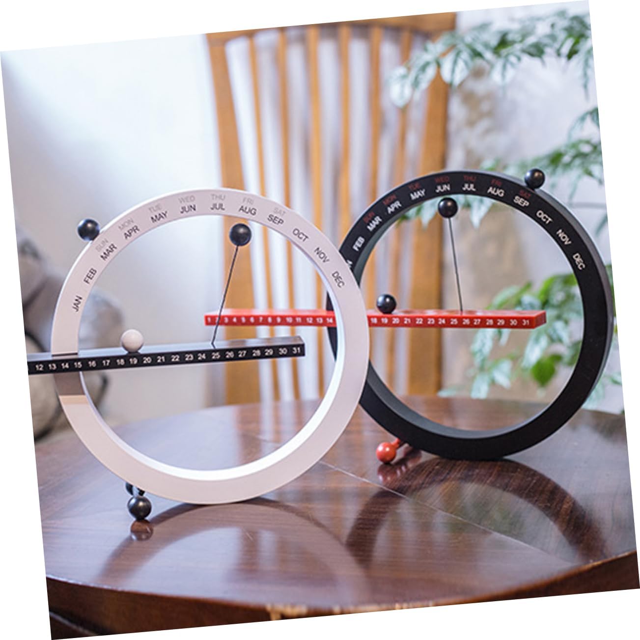 2個 磁気カレンダー パーペチュアル カレンダー デスクトップ 磁気卓上カレンダー 創造的な取り付け時計 壁掛けカレンダー 壁時計