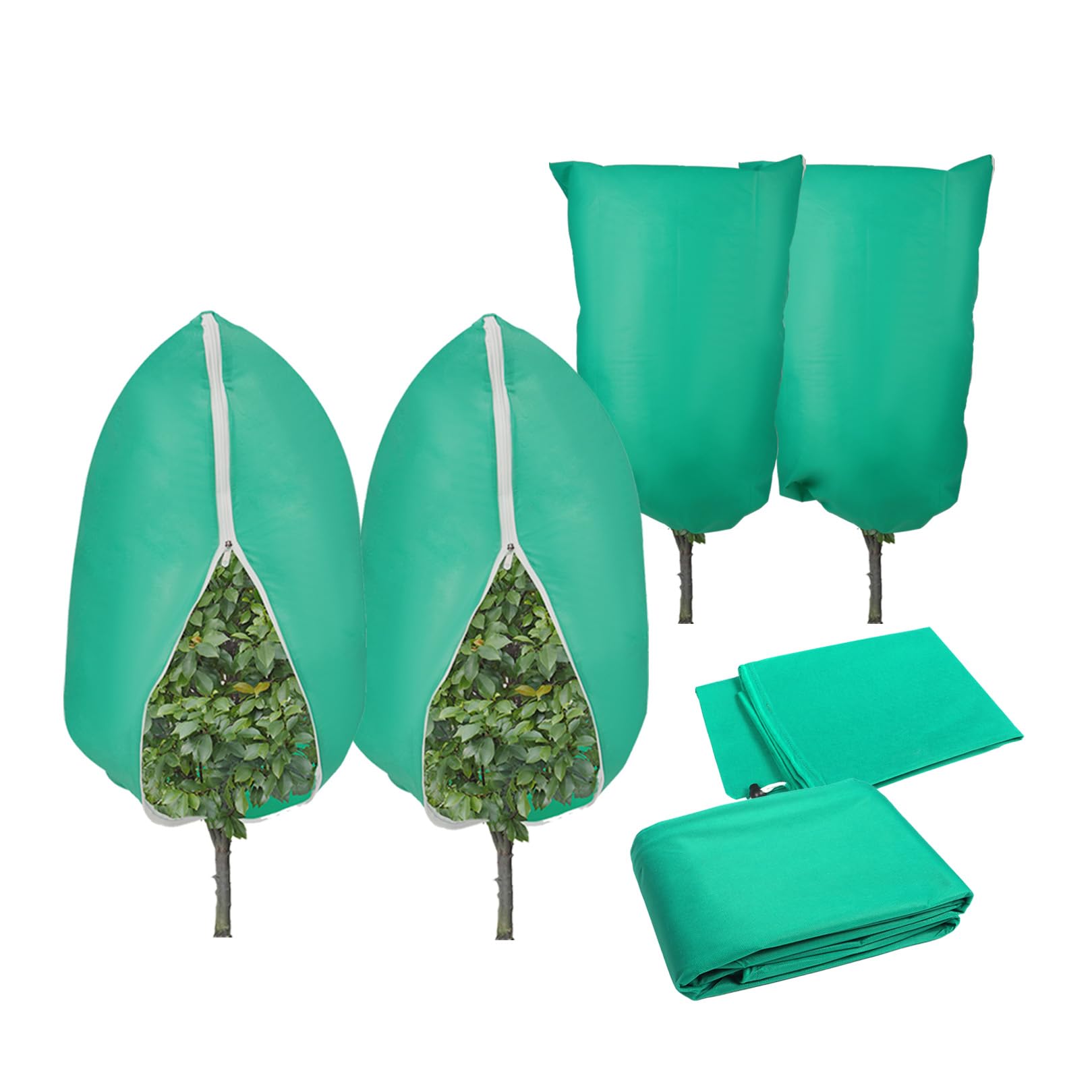 Jecoupoon 4 Packs 2 Size Plant Covers Freeze Protection Outdoor Winter Plant Protection Cover Bags